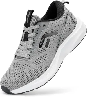FitVille Tennis Shoes for Men Wide Width Sneakers Walking Shoes for Plantar Fasciitis Relief