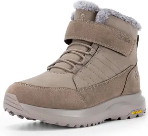 FitVille Wide Width Mens Winter Boots Fur Lined Extra Wide Snow Boots Lightweight Non Slip Hiking Boots Outdoor Diabetic Shoes for Flat Feet