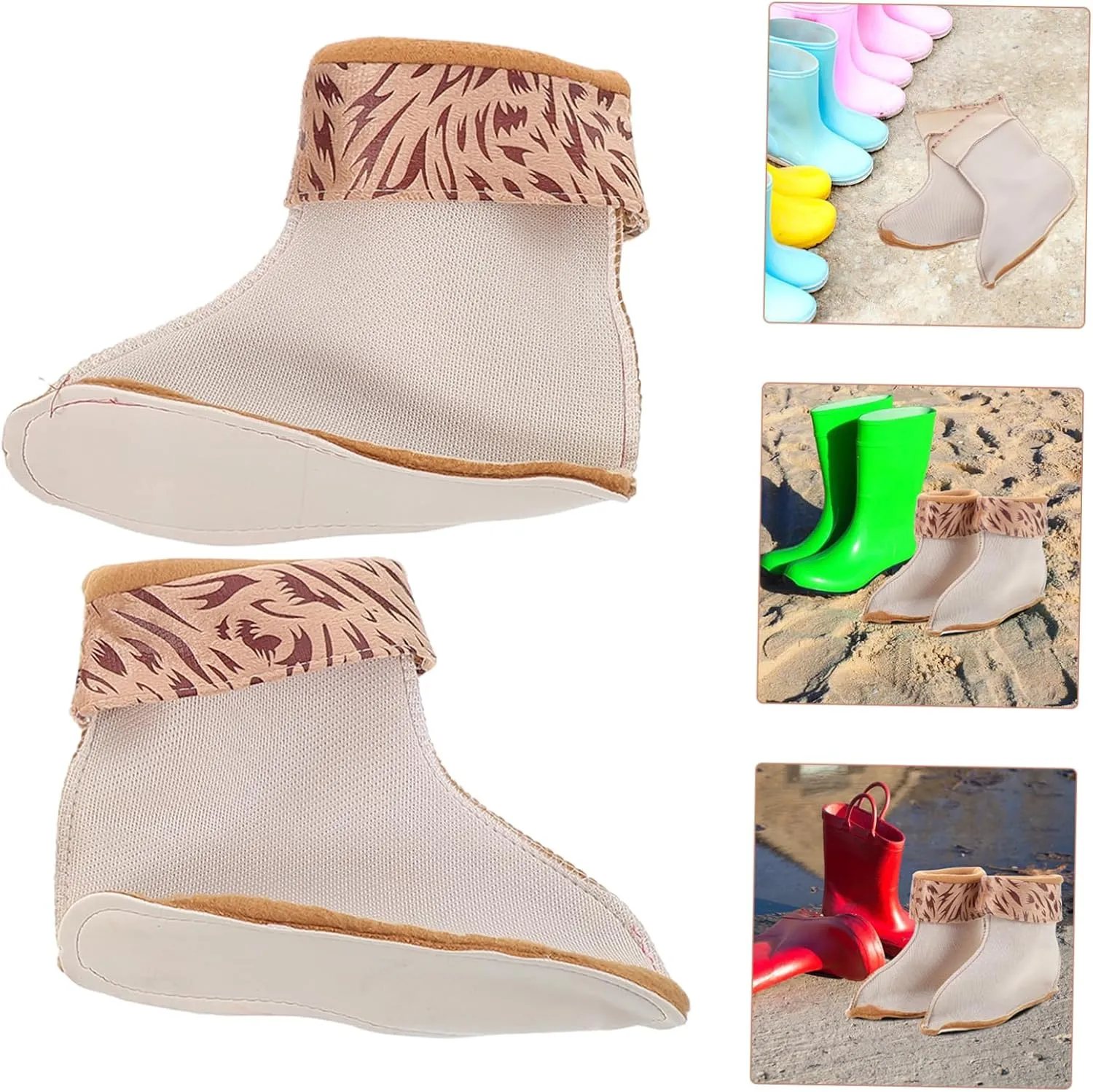 Fleece Boot Liner Socks for Women Soft Fleece Warm Boot Liners Rain Shoes Lining Socks for Women Winter