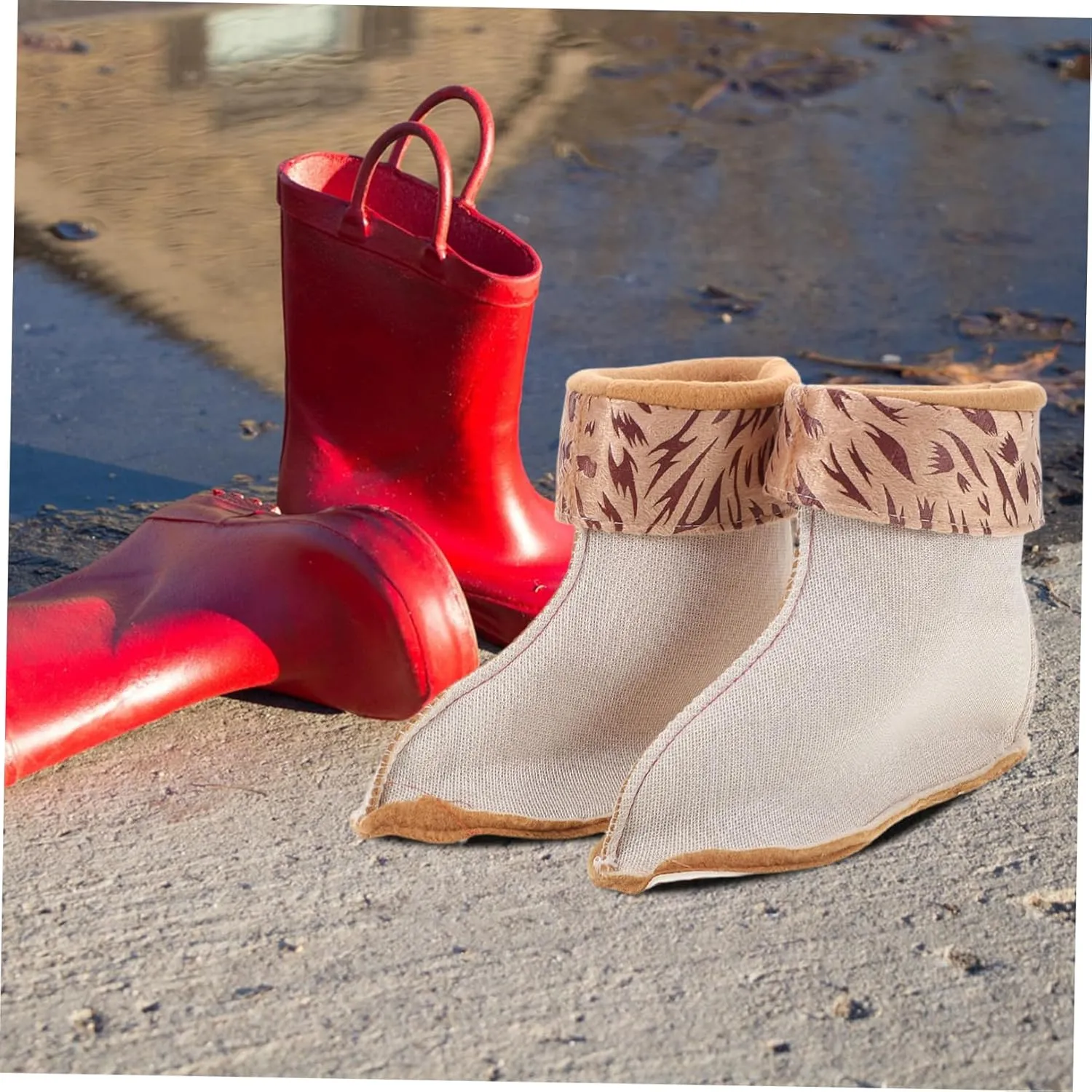 Fleece Boot Liner Socks for Women Soft Fleece Warm Boot Liners Rain Shoes Lining Socks for Women Winter