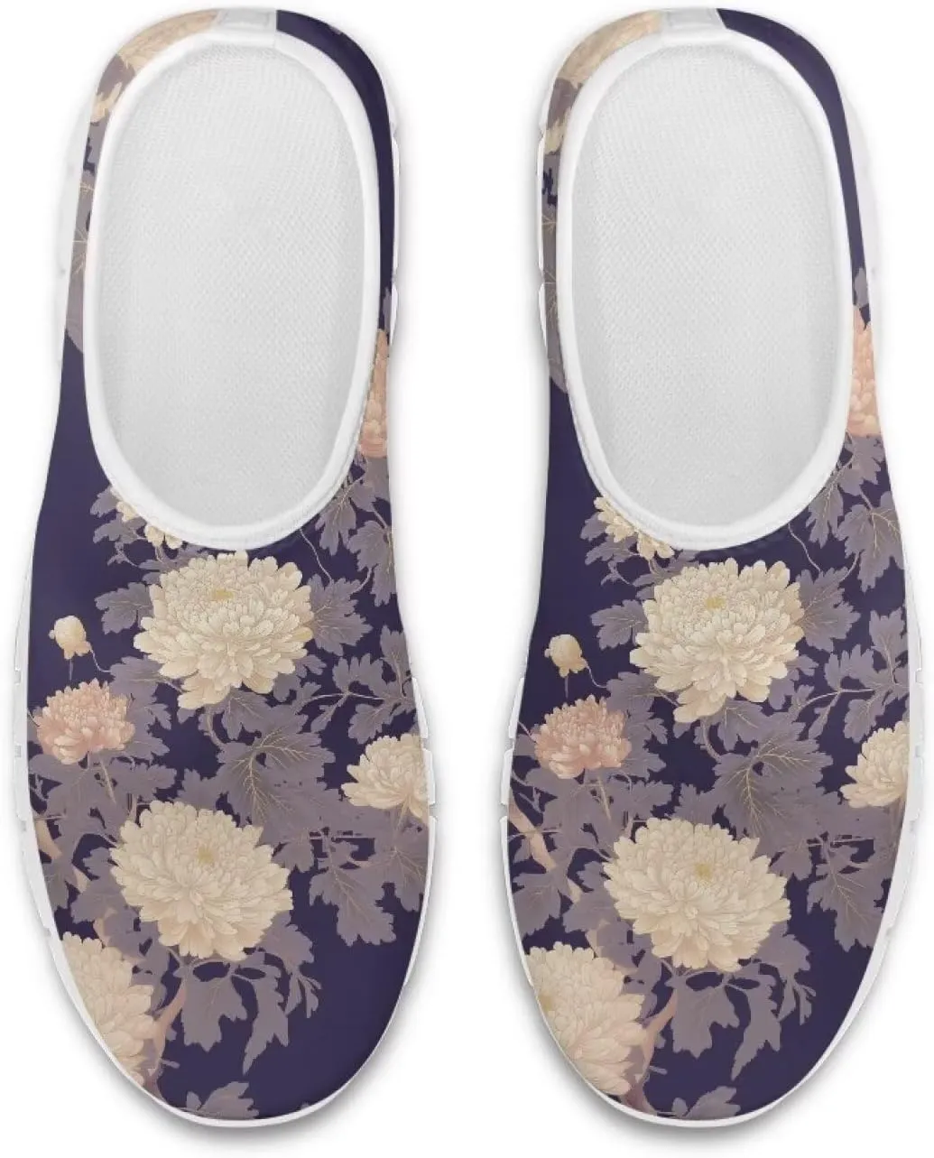 Floral Print Sneakers for Women Casual Low Top Loafers Flat Running Shoes Breathable Soft Lightweight Walking Sneaker for Women US 5.5-11.5