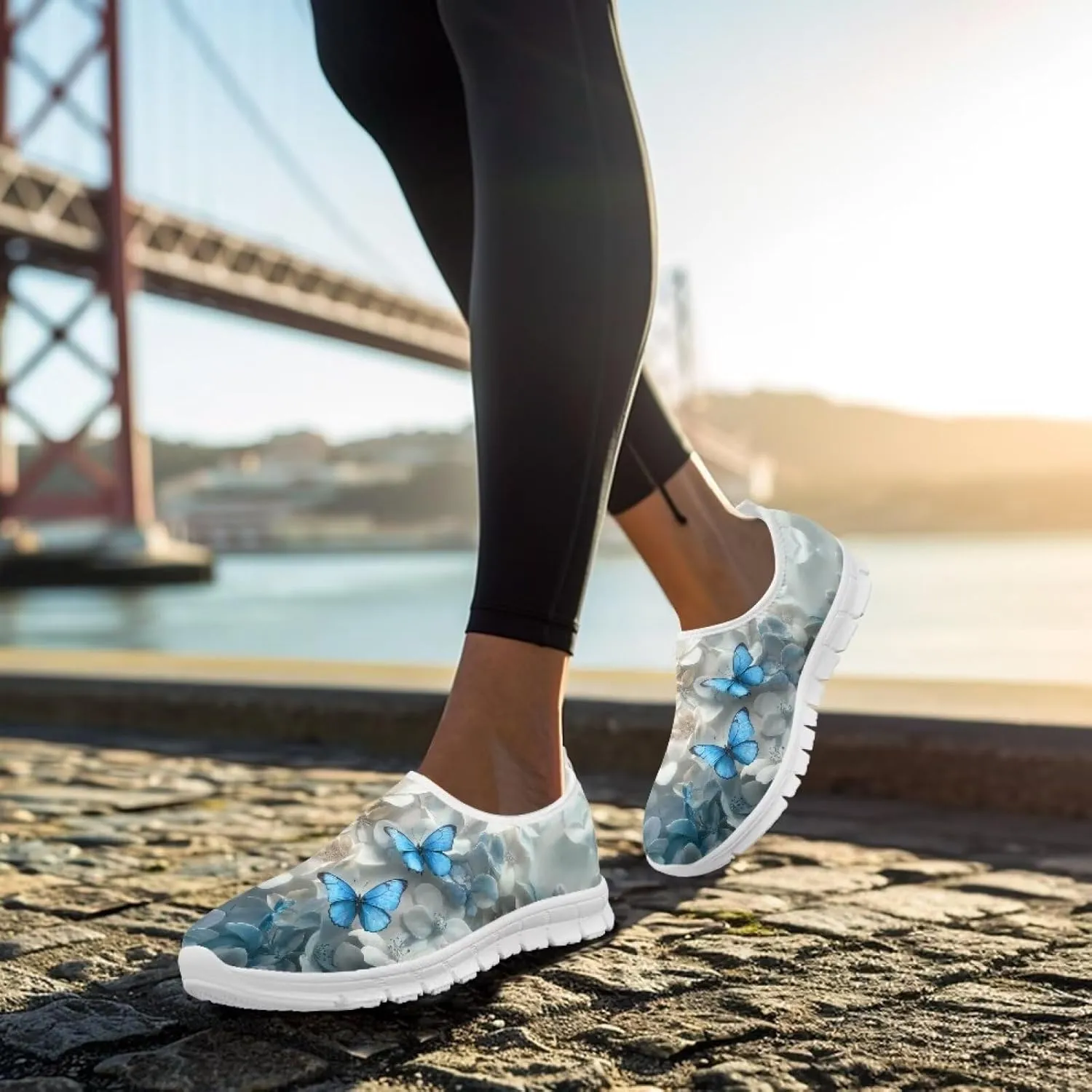 Floral Print Sneakers for Women Casual Low Top Loafers Flat Running Shoes Breathable Soft Lightweight Walking Sneaker for Women US 5.5-11.5