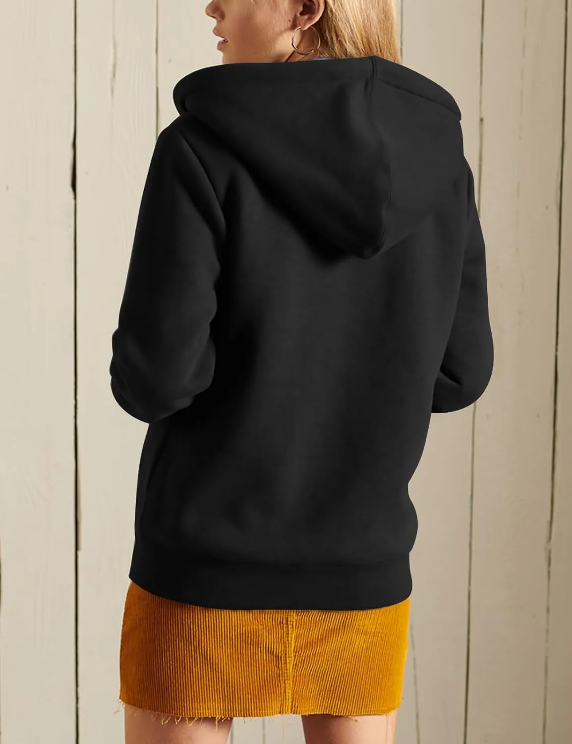 Flygo Women Winter Hoodies Zip Up Fleece Sherpa Lined Warm Sweatshirts Jacket