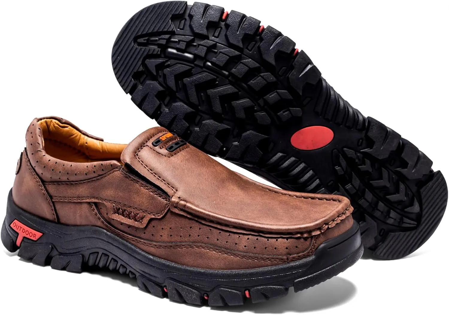 FLYLAND Basic 1.0 Men's Fashion Loafers Vintage Classical Leather Ankle Boots Handmade Chukka Boots Daily Casual Work Office Shoes Driving Shoes