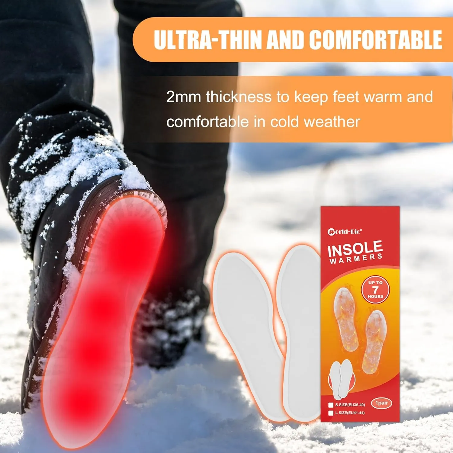 Foot Warmers for Feet, Feet Warmers for Women Men, Toe Warmers for Feet, Insole Foot Warmers Disposable, Ultra Thin, Air Activated, 40/30/20/12/10/6 Pair