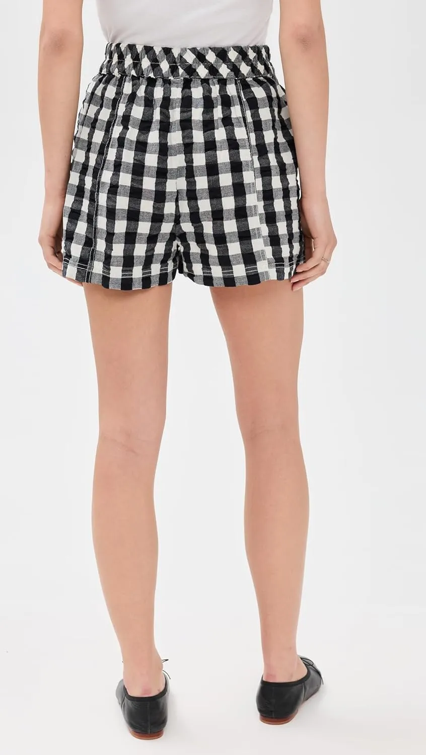 Free People Women's Get Free Seersucker Pull On Shorts