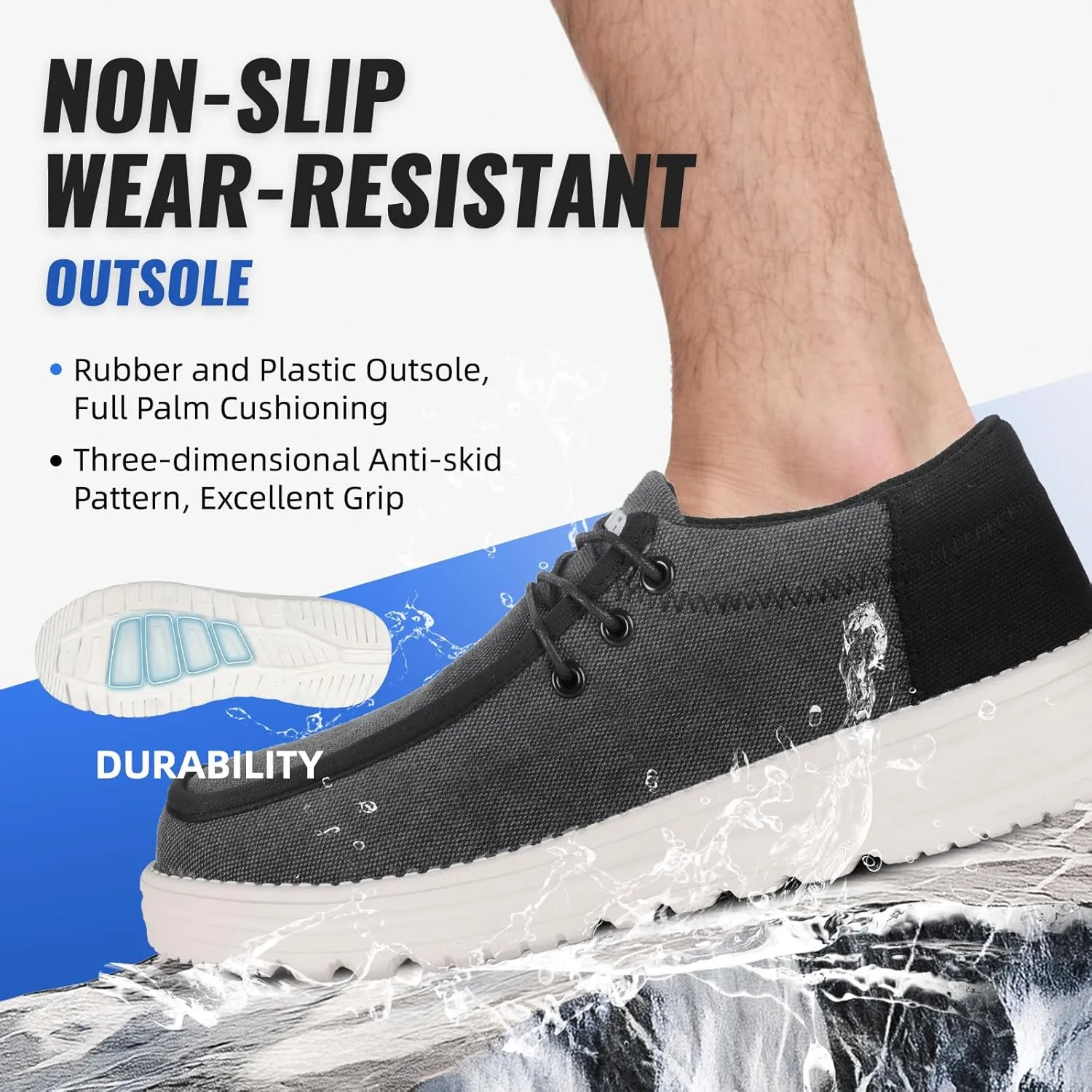 Furuian Steel Toe Shoes for Men Low-top Safety Work Shoes for Men Lightweight Steel Toe Sneakers Comfortable Canvas Work Loafers Zapatos De Trabajo para Hombres