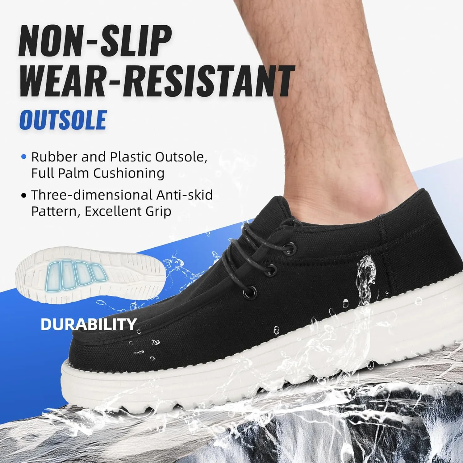Furuian Steel Toe Shoes for Men Low-top Safety Work Shoes for Men Lightweight Steel Toe Sneakers Comfortable Canvas Work Loafers Zapatos De Trabajo para Hombres