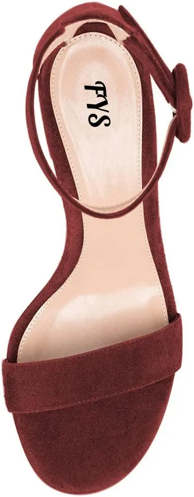 FYS Women Almond Toe Ankle Strap Heeled Sandals Chic Gold Mental Spring High Heel Dress Summer Party Prom Shoes Size 4-15 US