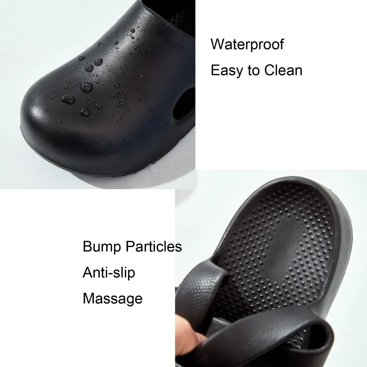 Garden Clogs for Women, Arch Support Work Shoes Comfort Non-slip Waterproof Mules Nurse Sandals, Fixed Heel Strap Outdoor Beach Slippers Girls Ladies Classic Closed Toe Slides