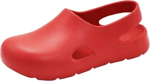 Garden Clogs for Women, Arch Support Work Shoes Comfort Non-slip Waterproof Mules Nurse Sandals, Fixed Heel Strap Outdoor Beach Slippers Girls Ladies Classic Closed Toe Slides