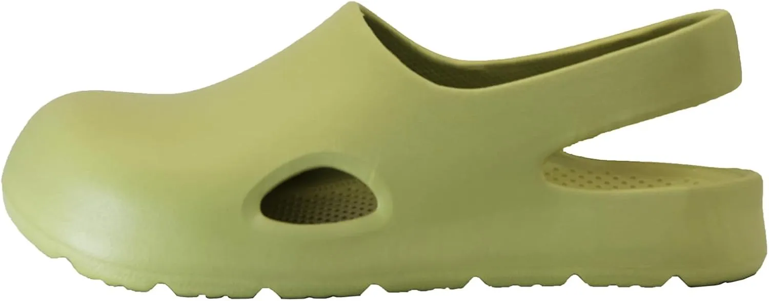 Garden Clogs for Women, Arch Support Work Shoes Comfort Non-slip Waterproof Mules Nurse Sandals, Fixed Heel Strap Outdoor Beach Slippers Girls Ladies Classic Closed Toe Slides