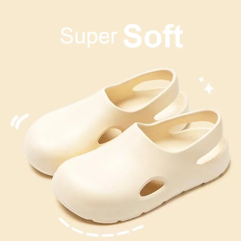Garden Clogs for Women, Arch Support Work Shoes Comfort Non-slip Waterproof Mules Nurse Sandals, Fixed Heel Strap Outdoor Beach Slippers Girls Ladies Classic Closed Toe Slides