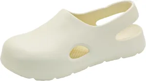 Garden Clogs for Women, Arch Support Work Shoes Comfort Non-slip Waterproof Mules Nurse Sandals, Fixed Heel Strap Outdoor Beach Slippers Girls Ladies Classic Closed Toe Slides