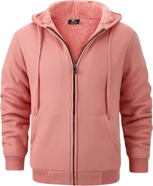 GEEK LIGHTING Hoodies for Men Heavyweight Fleece Sweatshirt - Full Zip Up Thick Sherpa Lined