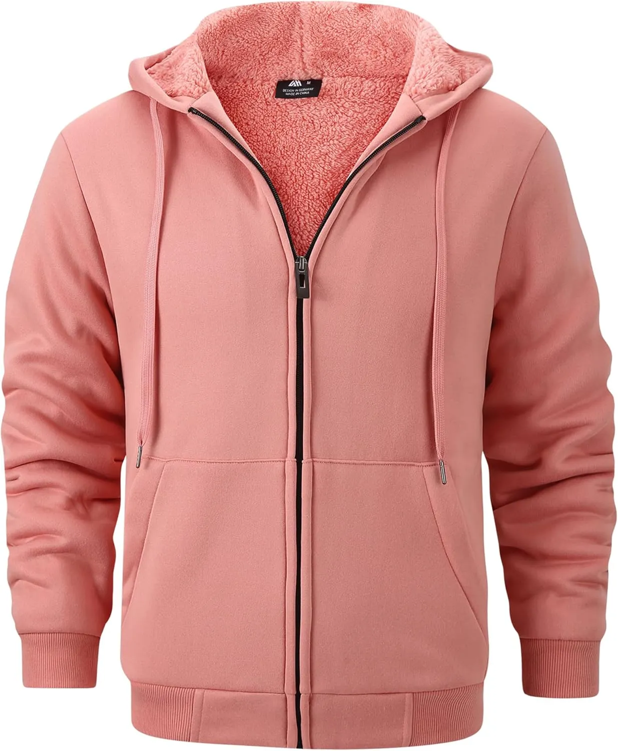 GEEK LIGHTING Hoodies for Men Heavyweight Fleece Sweatshirt - Full Zip Up Thick Sherpa Lined