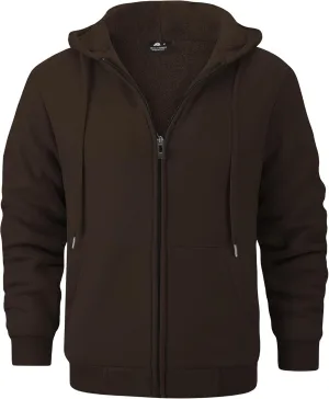 GEEK LIGHTING Hoodies for Men Heavyweight Fleece Sweatshirt - Full Zip Up Thick Sherpa Lined