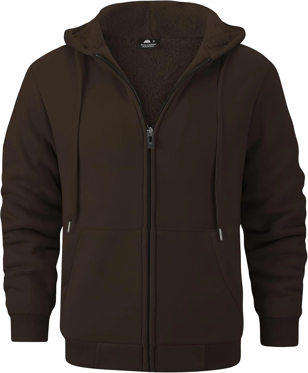 GEEK LIGHTING Hoodies for Men Heavyweight Fleece Sweatshirt - Full Zip Up Thick Sherpa Lined