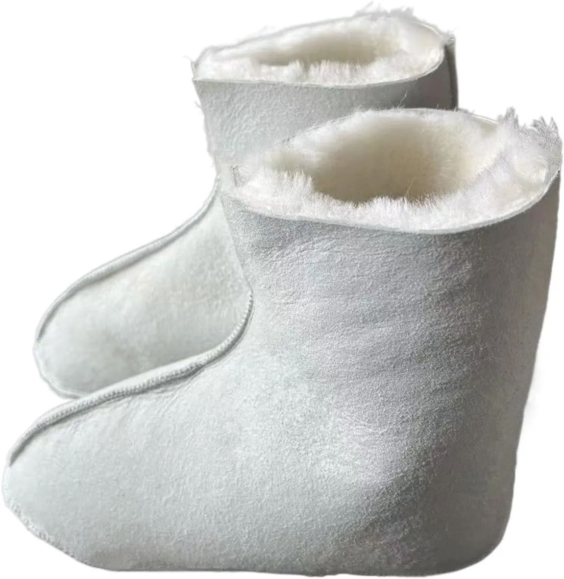 Genuine Sheepskin Women Slippers, 100% Shearling Soft Bottom Socks for Women Indoor Warm Fuzzy Wool Slippers