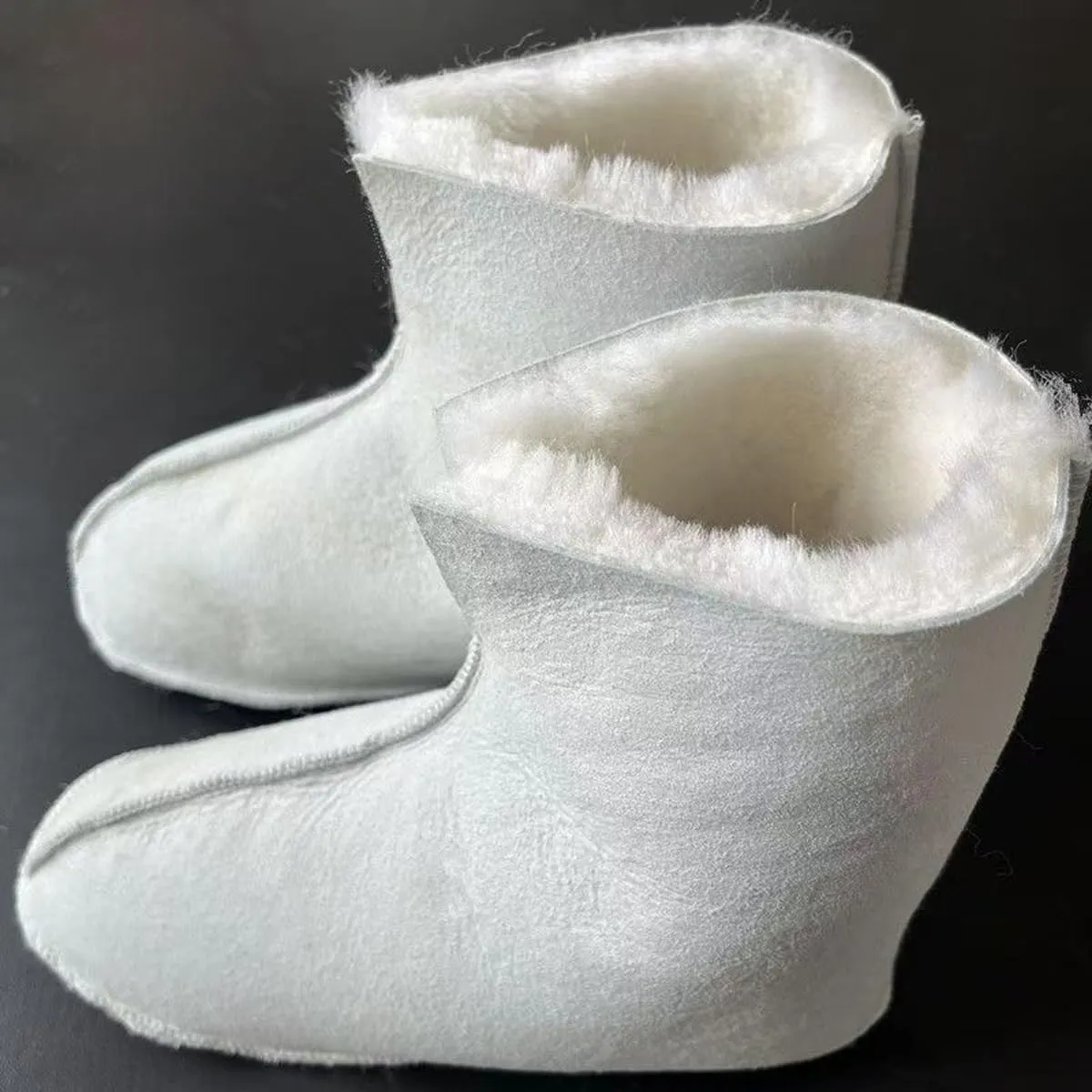 Genuine Sheepskin Women Slippers, 100% Shearling Soft Bottom Socks for Women Indoor Warm Fuzzy Wool Slippers