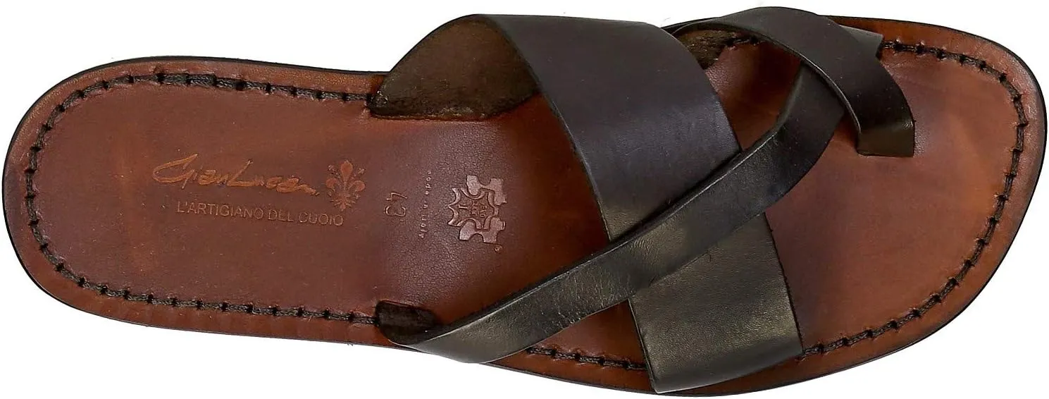 Gianluca - L'artigiano del cuoio Handmade Men's Leather Manmade Slippers