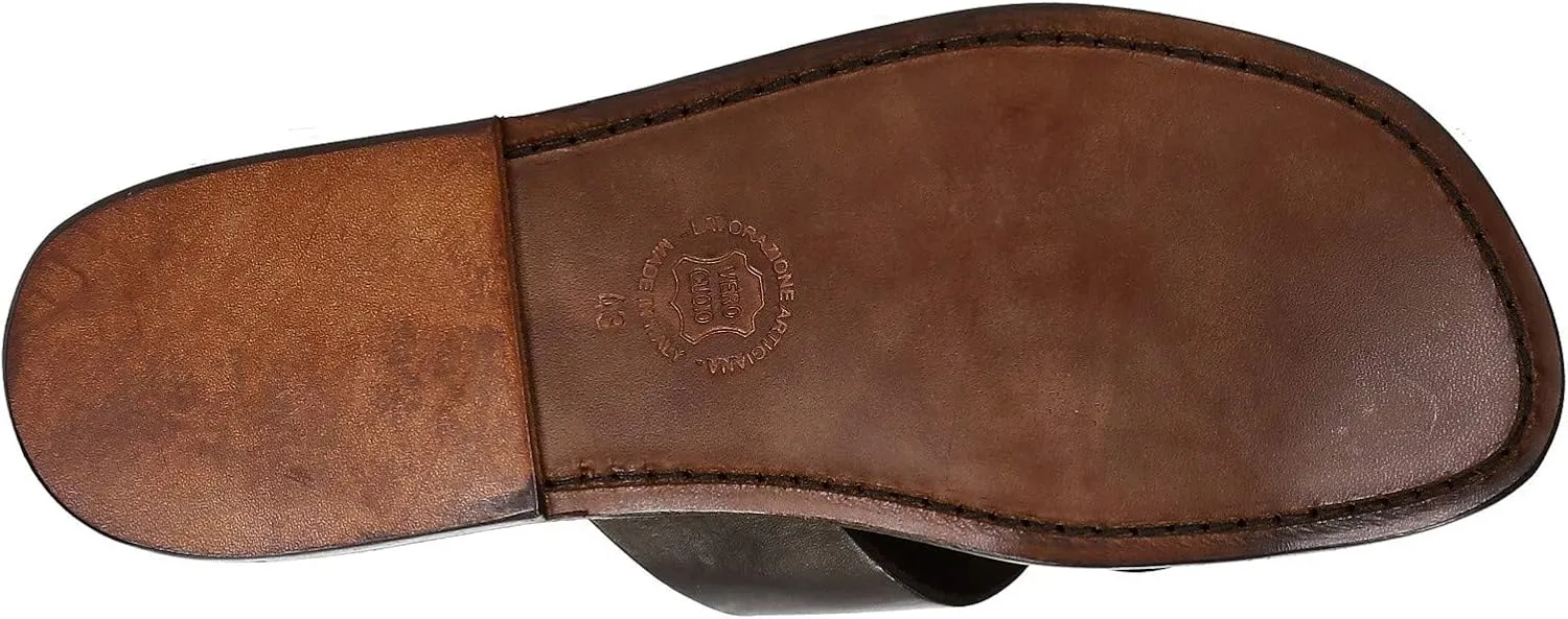 Gianluca - L'artigiano del cuoio Handmade Men's Leather Manmade Slippers
