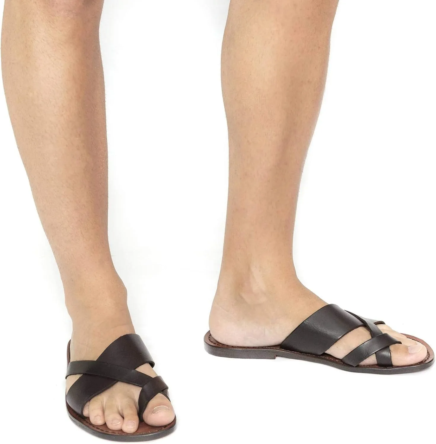 Gianluca - L'artigiano del cuoio Handmade Men's Leather Manmade Slippers