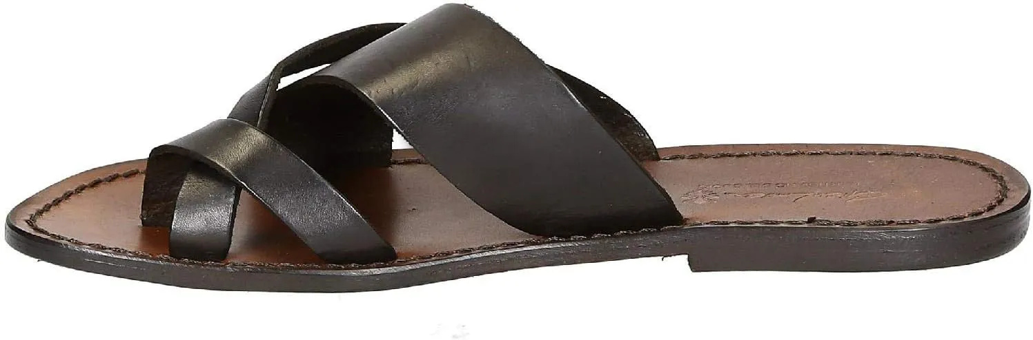 Gianluca - L'artigiano del cuoio Handmade Men's Leather Manmade Slippers