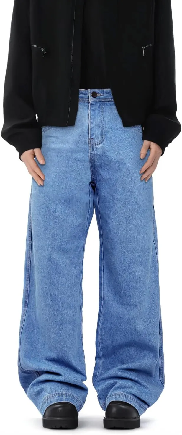 GINGTTO Mens Baggy Jeans Y2k Streetwear Denim Pants Wide Leg 32 Inch Inseam