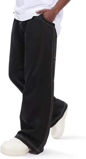 GINGTTO Mens Baggy Jeans Y2k Streetwear Denim Pants Wide Leg 32 Inch Inseam