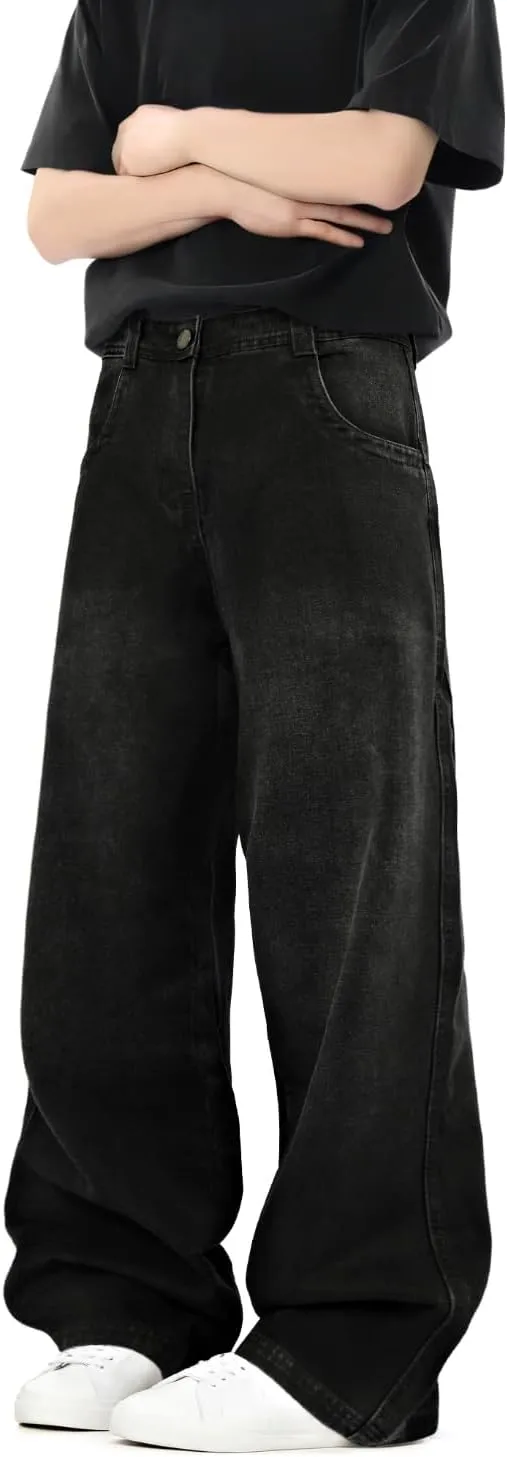 GINGTTO Mens Baggy Jeans Y2k Streetwear Denim Pants Wide Leg 32 Inch Inseam