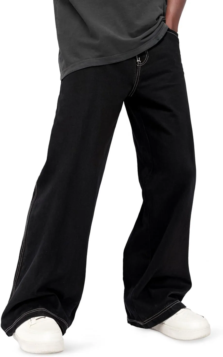 GINGTTO Mens Baggy Jeans Y2k Streetwear Denim Pants Wide Leg 32 Inch Inseam