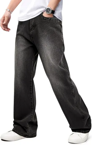 GINGTTO Mens Baggy Jeans Y2k Streetwear Denim Pants Wide Leg 32 Inch Inseam