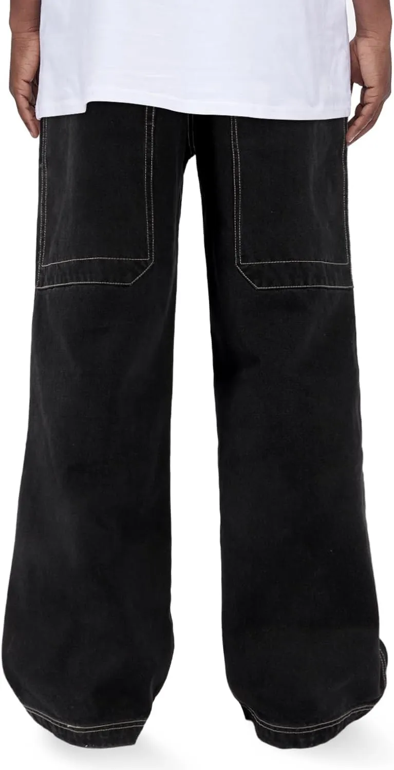GINGTTO Mens Baggy Jeans Y2k Streetwear Denim Pants Wide Leg 32 Inch Inseam