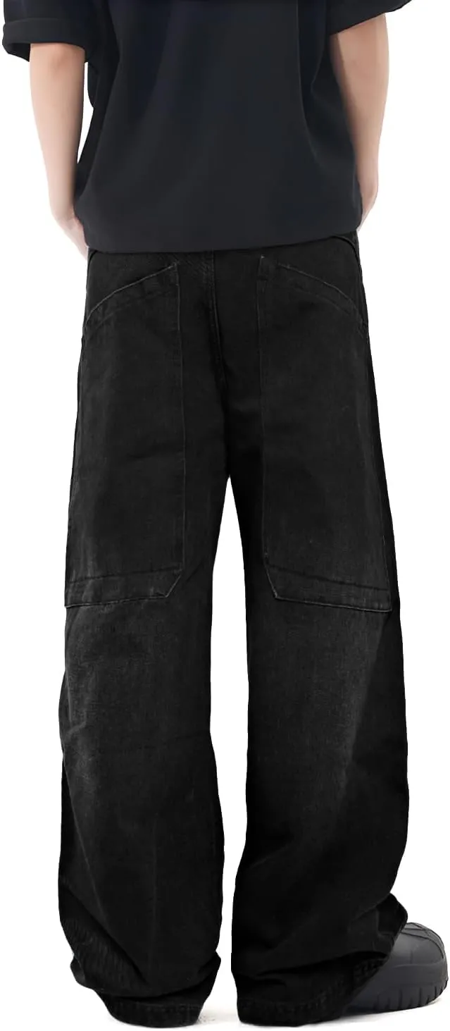 GINGTTO Mens Baggy Jeans Y2k Streetwear Denim Pants Wide Leg 32 Inch Inseam