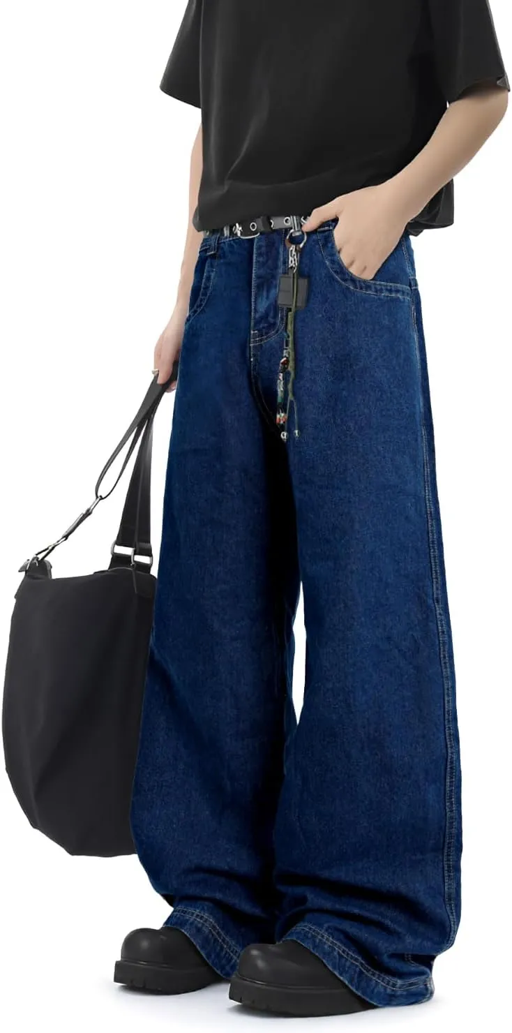 GINGTTO Mens Baggy Jeans Y2k Streetwear Denim Pants Wide Leg 32 Inch Inseam