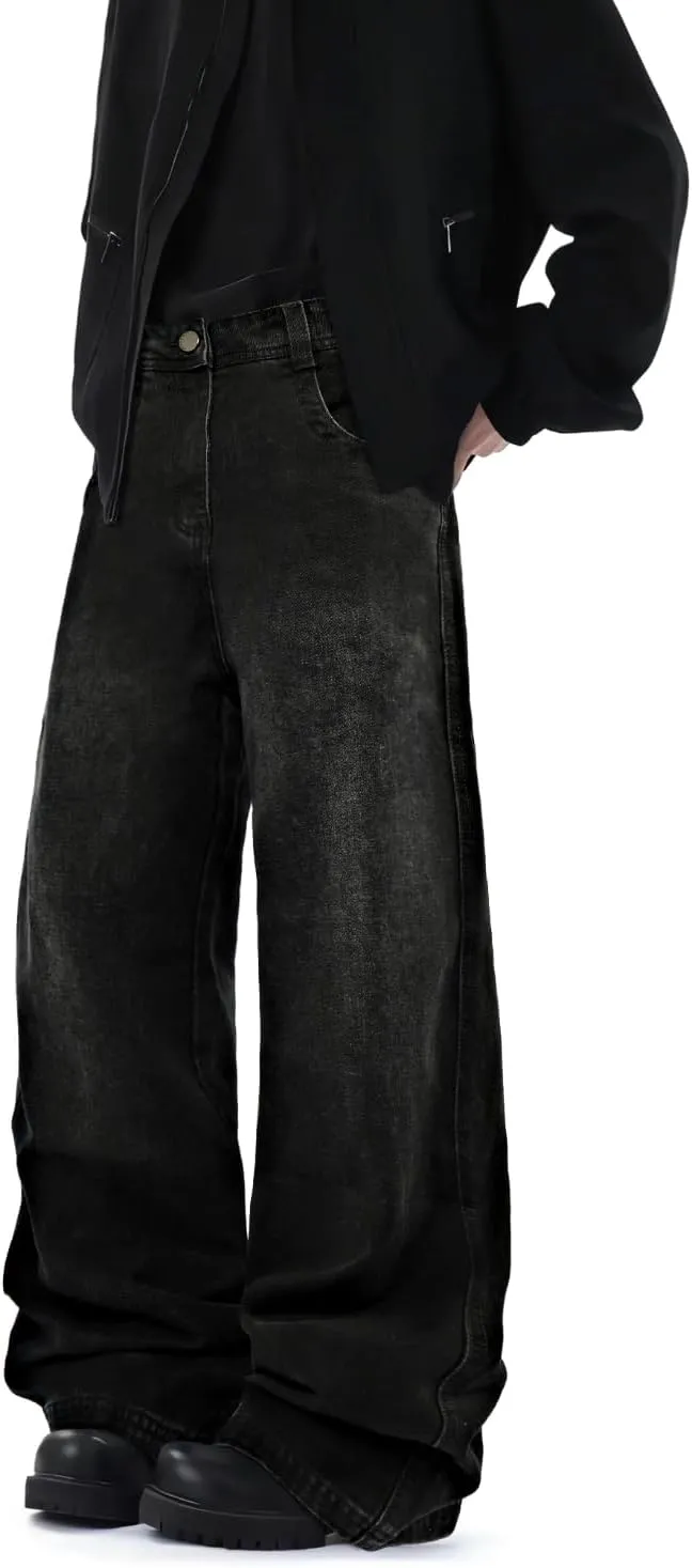 GINGTTO Mens Baggy Jeans Y2k Streetwear Denim Pants Wide Leg 32 Inch Inseam