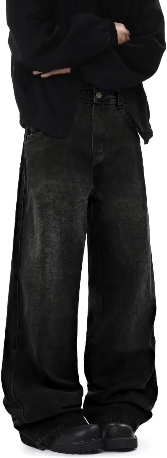 GINGTTO Mens Baggy Jeans Y2k Streetwear Denim Pants Wide Leg 32 Inch Inseam