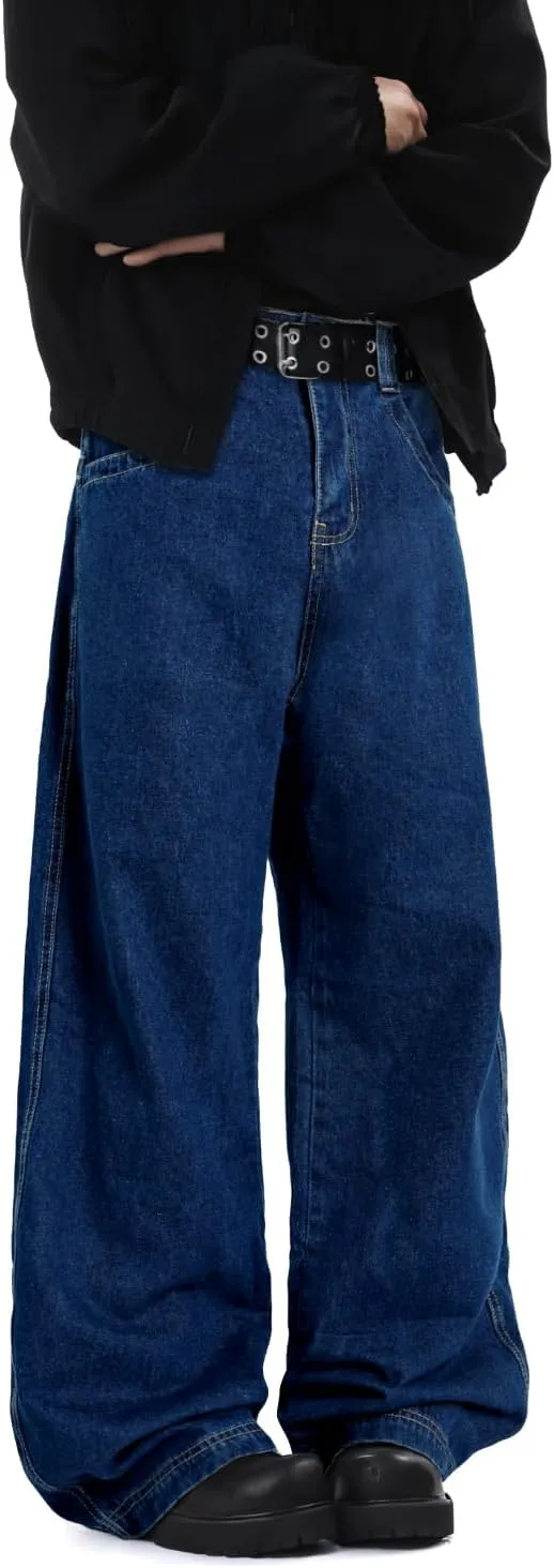 GINGTTO Mens Baggy Jeans Y2k Streetwear Denim Pants Wide Leg 32 Inch Inseam