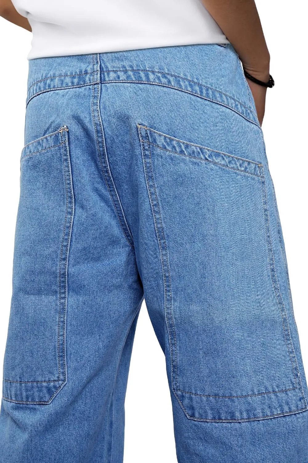 GINGTTO Mens Baggy Jeans Y2k Streetwear Denim Pants Wide Leg 32 Inch Inseam