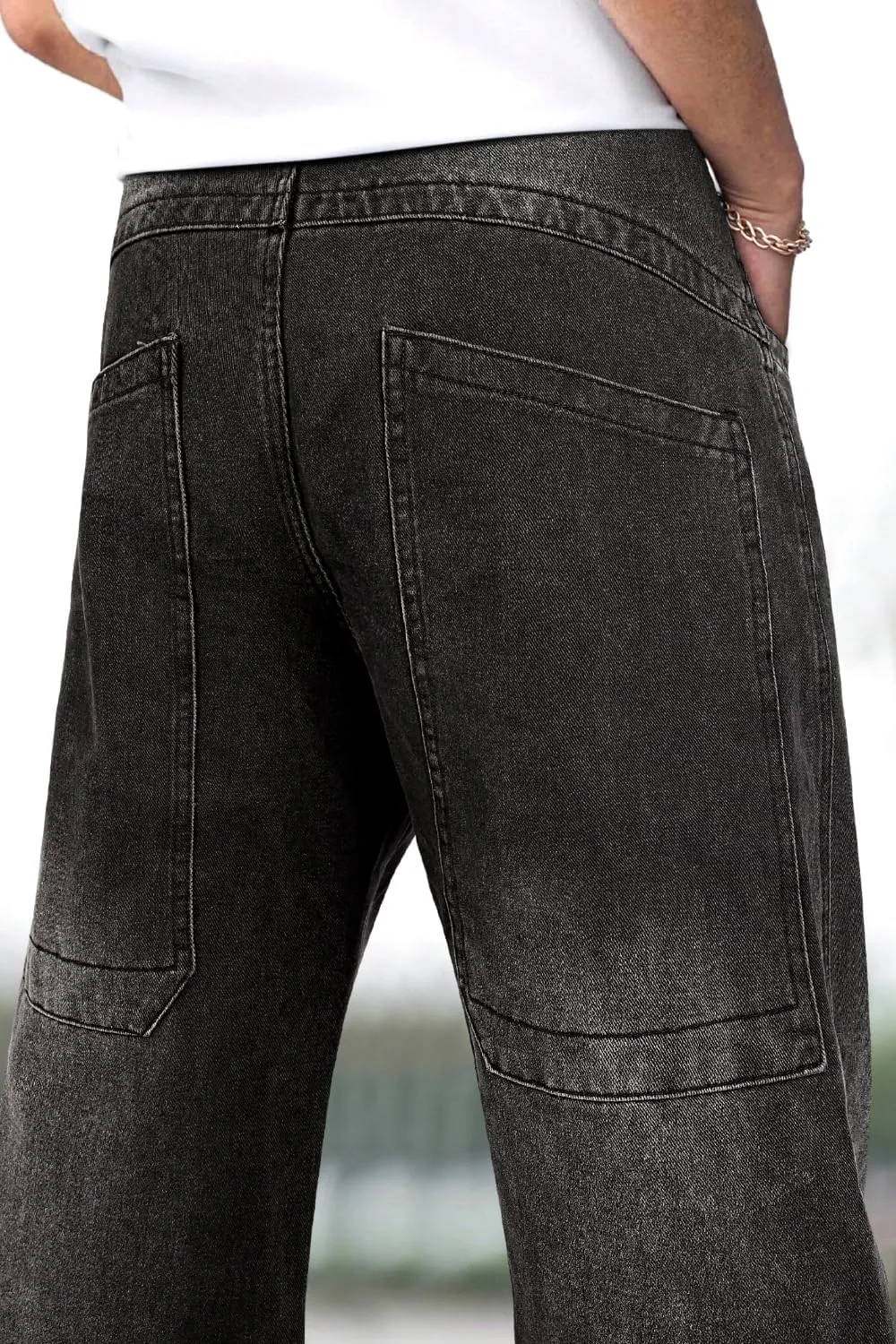 GINGTTO Mens Baggy Jeans Y2k Streetwear Denim Pants Wide Leg 32 Inch Inseam
