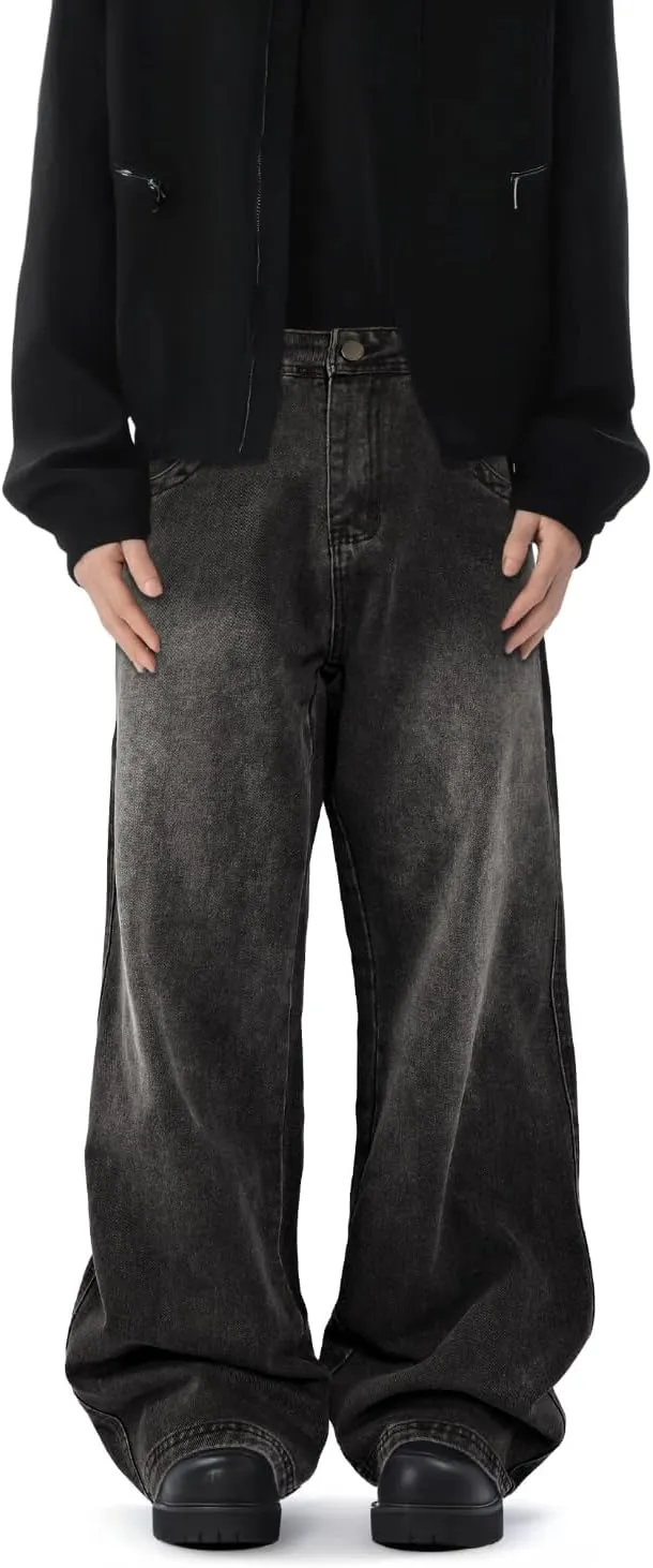 GINGTTO Mens Baggy Jeans Y2k Streetwear Denim Pants Wide Leg 32 Inch Inseam