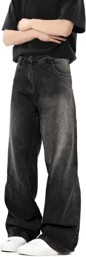 GINGTTO Mens Baggy Jeans Y2k Streetwear Denim Pants Wide Leg 32 Inch Inseam