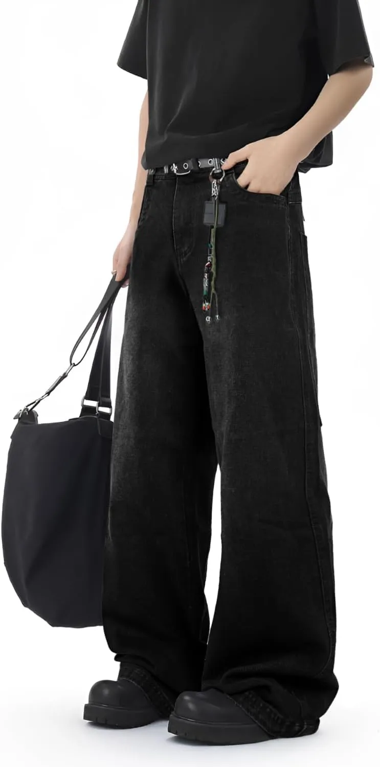 GINGTTO Mens Baggy Jeans Y2k Streetwear Denim Pants Wide Leg 32 Inch Inseam