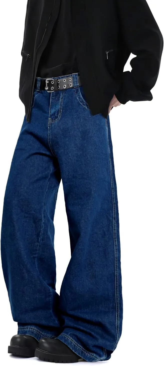 GINGTTO Mens Baggy Jeans Y2k Streetwear Denim Pants Wide Leg 32 Inch Inseam
