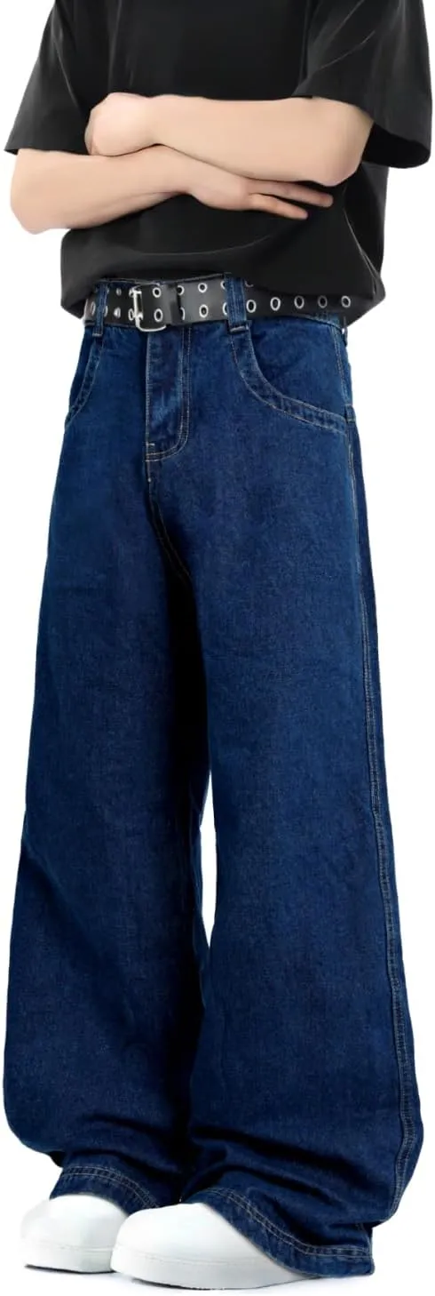 GINGTTO Mens Baggy Jeans Y2k Streetwear Denim Pants Wide Leg 32 Inch Inseam