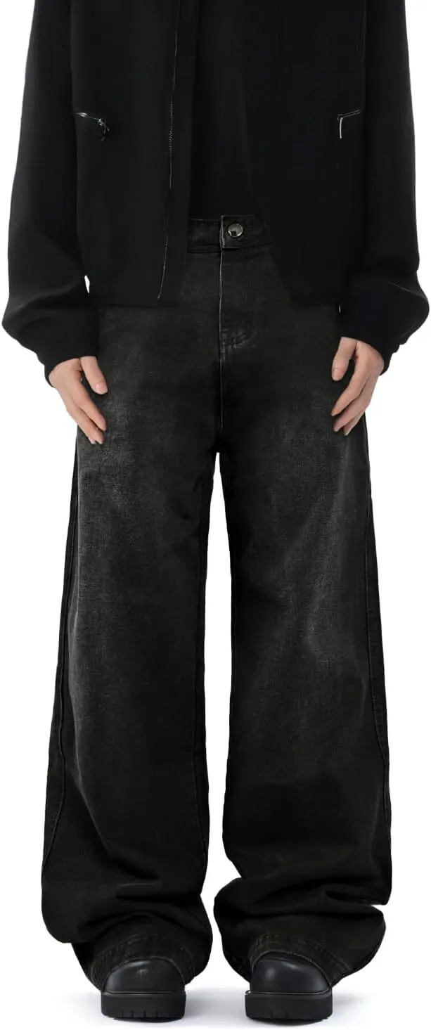 GINGTTO Mens Baggy Jeans Y2k Streetwear Denim Pants Wide Leg 32 Inch Inseam