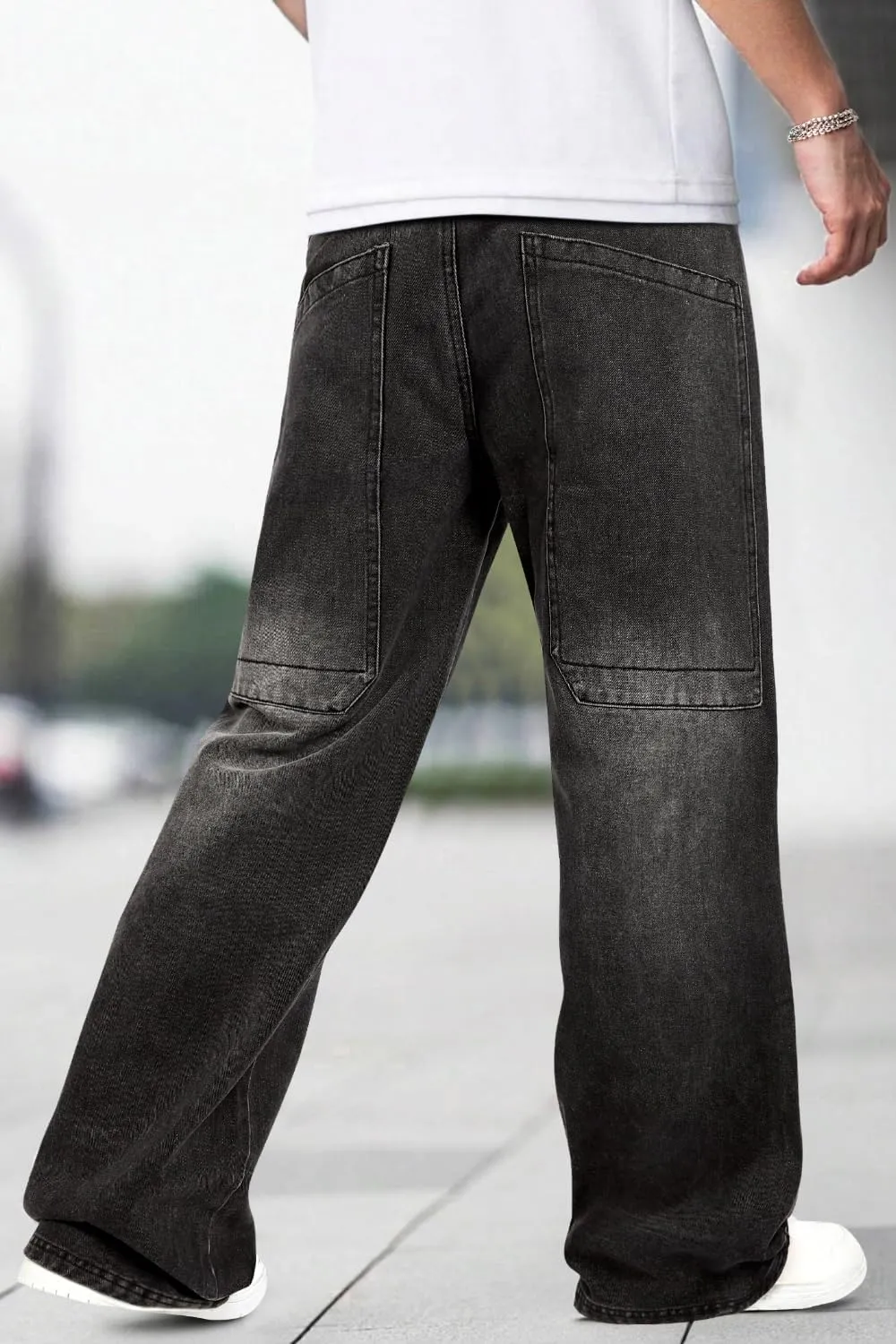GINGTTO Mens Baggy Jeans Y2k Streetwear Denim Pants Wide Leg 32 Inch Inseam