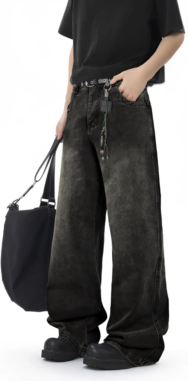 GINGTTO Mens Baggy Jeans Y2k Streetwear Denim Pants Wide Leg 32 Inch Inseam