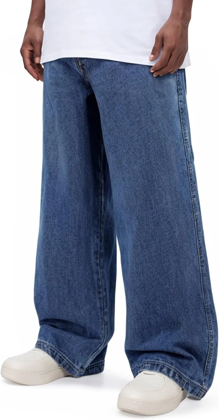 GINGTTO Mens Baggy Jeans Y2k Streetwear Denim Pants Wide Leg 32 Inch Inseam